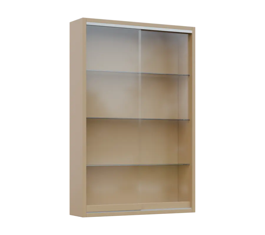 RE VT - 900 vitrína, 900x600x150, pískově žlutá